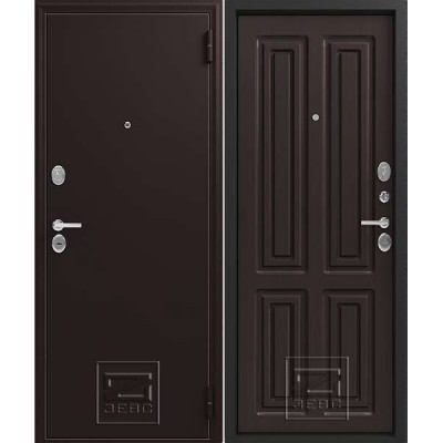 Дверь входная Z-6. Полимер - Шелк Бордо / Черный шелк. 2 мм Зевс